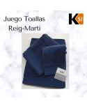 JUEGO TOALLAS AZUL REIG MARTI.