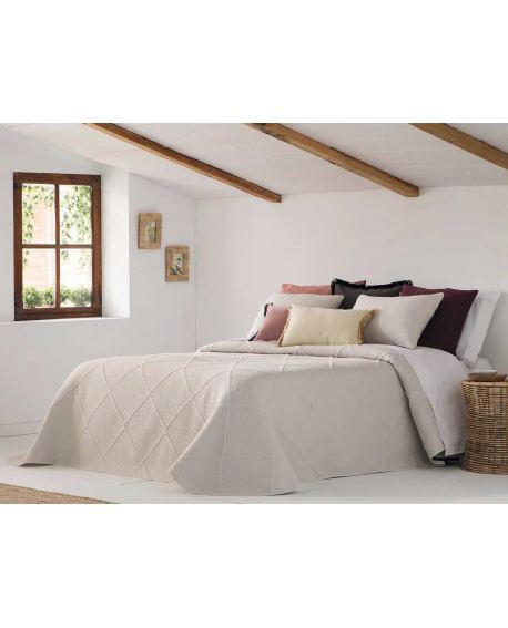 COLCHA ALMANSA REVERSIBLE CAMA 90.