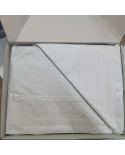 JUEGO SÁBANA BLANCA LUARCA ALGODÓN CAMA 135.